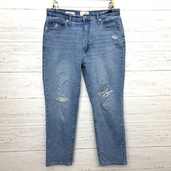 Universal Thread Jeans High Rise 90s Slim Distressed size 12 length 27" - Picture 1 of 9